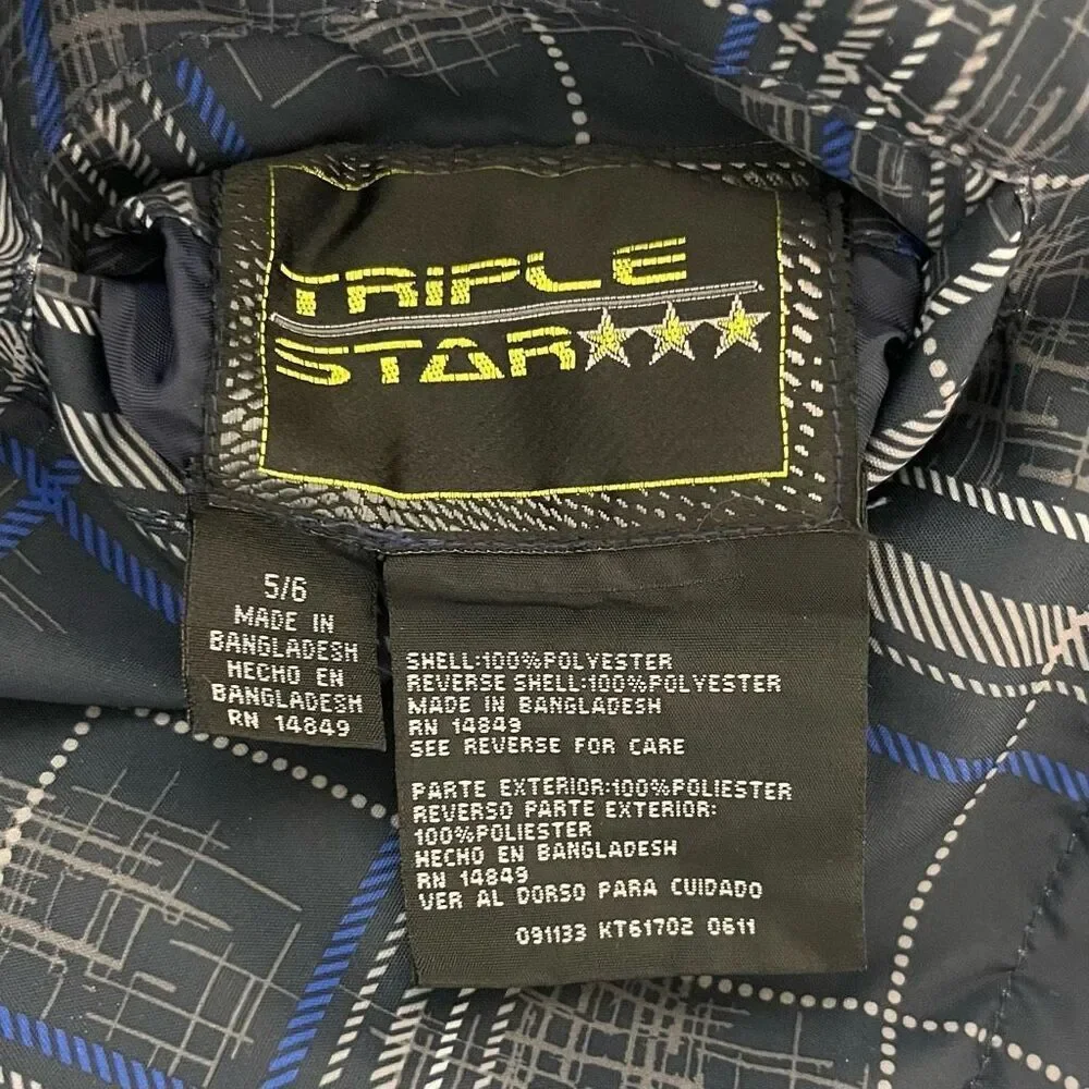 Triple Star Boys Reversible Jacket   Sz 5/6